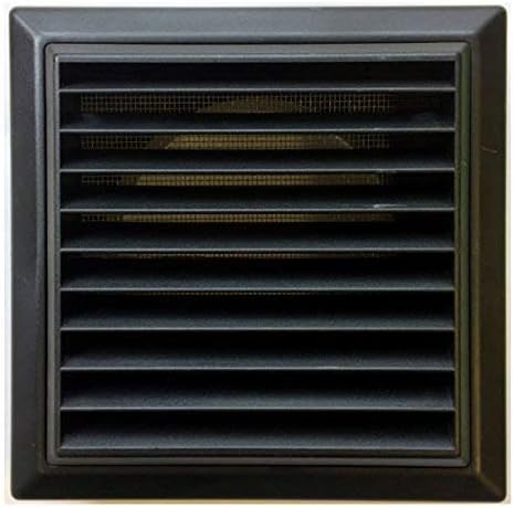 National Ventilation F4904BLK External Ventilation Grille 100 mm / 4 Inch (Black)