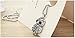 NEOGLORY Black Zircon Rhinestone Owl Adjustable Long Pendant Necklace 32