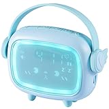 Banne Kids Alarm Clock Blue for Boys Bedroom Ok to