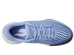 Skechers Women's Viper Court Elite, Light/Blue, 10