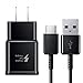 Adaptive Fast Charger for Galaxy S8, S8+, S9, S9+, S10+, Note 8, Note 9 USB-C 3.1 Type-C Cable Kit Fast Charging USB Wall Charger AC Home Power Adapter [1 Wall Charger + 4 FT Type-C Cable] (Black)