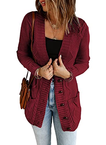 burgundy cardigan womens