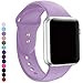 a8Miss Apple Watch Band, Silicone Replacement Iwatch Bands Series 1, Series 2,Series 3 (42mm M/L,  Lavender)
