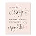 DIGIBUDDHA Let Her Sleep For When She Wakes She Will Move Mountain Rose Gold Foil Decor Wall Art Print Inspirational Quote Pink Poster 8 inches x 10 inches A11