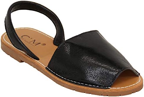 Ladies Sandals Menorcan Womens Slip On Flat Peep Toe Sling Back Flip Flops Beach