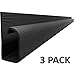 Electriduct Large J Channel Cable Raceway Self Adhesive Desk Cord Organizer and Wire Manager - Black - 48