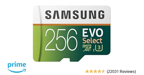 Samsung 256gb 100mb S U3 Microsdxc Evo Select Memory Card With Adapter Mb Me256ga Am - 
