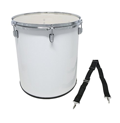 GEWA Marching Drum, Surdo 16 x 16 wooden shell white, incl. carrying strap