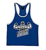Empire Flex Back Star Wars Men's Stringer Tank Top Deepcut White Trim Small Royal Blue