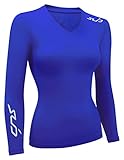 SUB Sports DUAL All Season Womens Compression Top - Long Sleeve Base Layer - Royal - XL