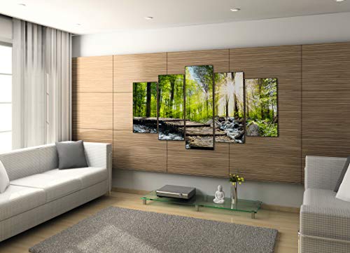 Schipper 609450774 Malen nach Zahlen - Am Wildbach - Bild malen für Erwachsene, inklusive Pinsel und Acrylfarben, 5 Bilder, Meisterklasse Polyptychon - Profi-Edition, 132 x 72 cm – Bild 5