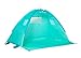 Roachtown Supplies Instant Pop-up UV Protect Portable Beach Tent with 4 Sand Pockets and 6 Pegs, Large, Turquoise Sea Blue