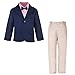Little Boys Leisure Suit Clothing Set 4 Pieces Jacket&Shirt&Pants&Bowtie Outfit