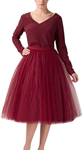 Wedding Planning Women's A Line Short Knee Length Tutu Tulle Prom Party Skirt