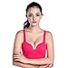 ROPALIA Womens Fitness Yoga Sports Bra Wirefree Seamless Padded Push Up Racerback Top Rose M