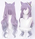 LABEAUTÉ Anime Purple Wigs for Keqing Cosplay Hair
