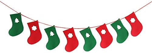Burlap Christmas Banner Santa Elk Christmas Tree And Socks Crafts