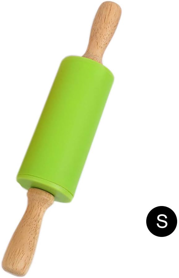 FGRYB Mini Rolling Pin for Kids, Food Grade Silicone NonStick Dough