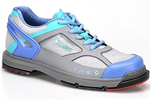 Dexter Womens SST The 9 Bowling Shoes- Grey/Periwinkle/Aqua