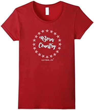 Womens Born Country Tee Small Cranberry