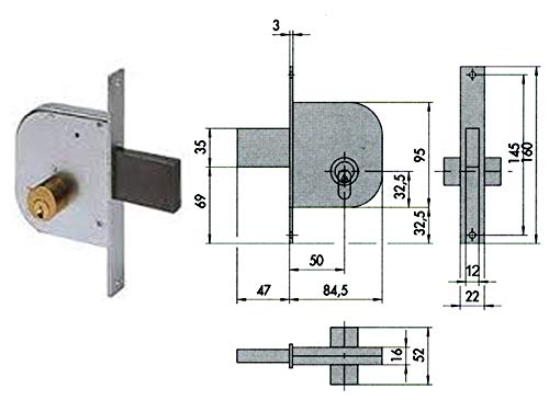 Cisa 48275 42010-50-0 GATE Lock Fixed Cylinder
