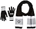 Little Earth NFL Oakland Raiders Adult Scarf & Glove Gift Set, One Size, Black