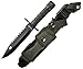 Survivor HK-56142B Fixed Blade Survival Knife, Black Sawback Blade, Green Handle, 12-Inch Overall