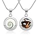 Chuvora 925 Sterling Silver White Shiva Eye and South African Turban Shell Reversible Necklace, 18 inches