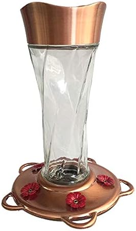 Amazon Com More Birds Copper Hummingbird Feeder Garden Outdoor