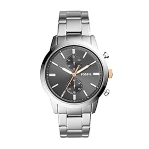 Fossil 44mm Townsman Analog Grey Dial Men’s Watch – FS5407