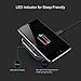 Fast Wireless Charger - Qi Certified Metal Wireless charger with anti Slip Rubber Pad for Apple iPhone x/8/8 plus/Samsung Galaxy Note 8/S8/S8 Plus S7/S7 Edge (Black)