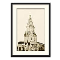Ancient Architecture Theme Wall Art Black Framed Canvas Prints Home Decoration for Bedroom, Livingroom Ready to Hang - 23x31 inches