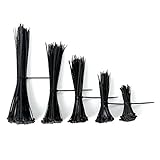 Lizber Nylon Cable Ties 250pcs, Self-locking Zip Ties, 4