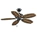 Hampton Bay Palm Beach Ii 48 In. Outdoor Natural Iron Ceiling Fan 191410 by King of Fans
