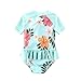 Vivafun Baby Girl Sun Protective Swimwear Infant Toddler Rash Guard Shirt, Green, 6 Months