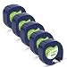 P PUTY Compatible Label Tape Replace DYMO LetraTag Refills 91330 10697 Self-Adhesive Paper Label Tape,for DYMO LetraTag LT-100H LT-100T QX50 Label Maker, Black on White, 1/2 Inch x 13 feet, 5 Pack