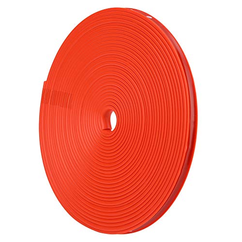 Suuonee Car Wheel Rims Protector, 8M / Roll Car Wheel Hub Edge Protector Tire Guard Strip Sticker Universal(Red)