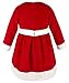Lilax Little Girls' Sparkle Holiday Christmas Santa Red Dress with Hat