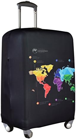 Washable Travel Luggage Cover Funny Cartoon Suitcase Protector Fits 18-32 Inch