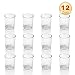 PMLAND Clear Glass Votive Candle Tealight Holders - 2.5 Inch, Pack of 12