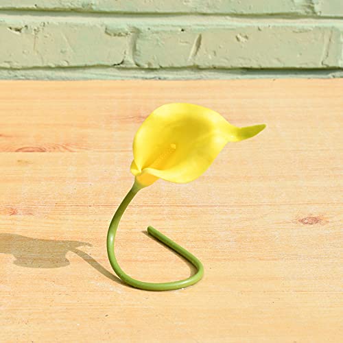 Mandy's 20pcs Yellow Flowers Artificial Calla Lily Silk Flowers 13.4