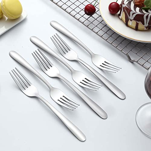 Gymdin 12Piece Forks Silverware, 8 Inches Food Grade Stainless Steel