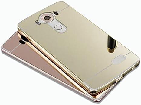 Maetek For LG G4/G4 Plus Case,Fashion Electroplating Mirror Case,Metal Brumper + Hard PC Back Separated Protector Shockproof Phone Cover For LG G4/G4 Plus-Gold