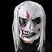Tinsow Halloween Horror Grimace Ghost Mask Scary Zombie Bloody Mask with White Hair (3 Masks)