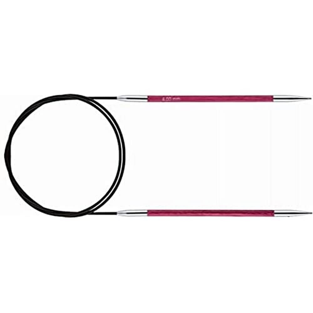 KNITPRO KP29135 Royale: Knitting Pins: Circular: Fixed: 100cm x 4.00mm, Birchwood, brass, Multi-Colour, 4mm