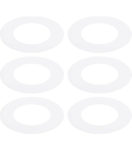 Awclub 2-Pack Goof Trim Ring For Recessed Lights – 4.9-Inch ID X 6.7-Inch OD Matte White Steel Trim, Covers Oversized Holes & Drywall Imperfections Around Ceiling Fixtures