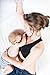 Soft French Terry Nursing Sleep Bra for Maternity / Breastfeeding (XXL-Busty, Black)