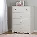 South Shore Lily Rose 4-Drawer Chest White Wash, Coastal
