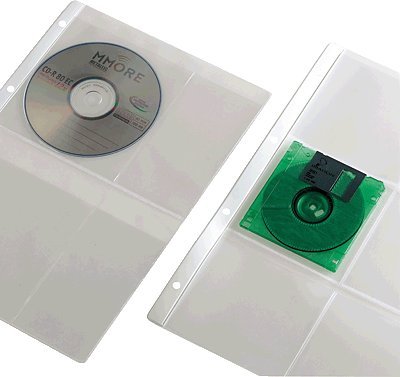 iberplas 4754 CDR CD/DVD Sleeves – PVC, for 4 CD Capacity Each Sleeve, Pack of 15, Color Transparent
