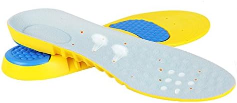 AILUZE Memory Foam Elastic Sports Insole Unisex Flat Feet Orthotic Insoles Foot Care Sport Insoles Shock Absorption Pads,EVA Shoe Insoles 1 Pairs (M:24-26.5CM)